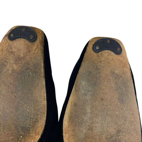 Amy Jo Gladstone Black Velvet Monkey Paying  Trumpet Slip On Mules Size Medium - Picture 9 of 13